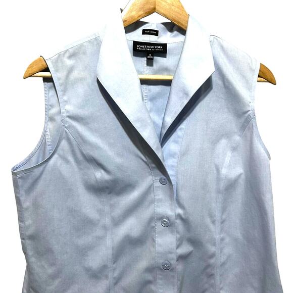 Jones‎ New York Women Button Up Shirt 14 Non Iron Office Travel Classic Preppy - Picture 3 of 8